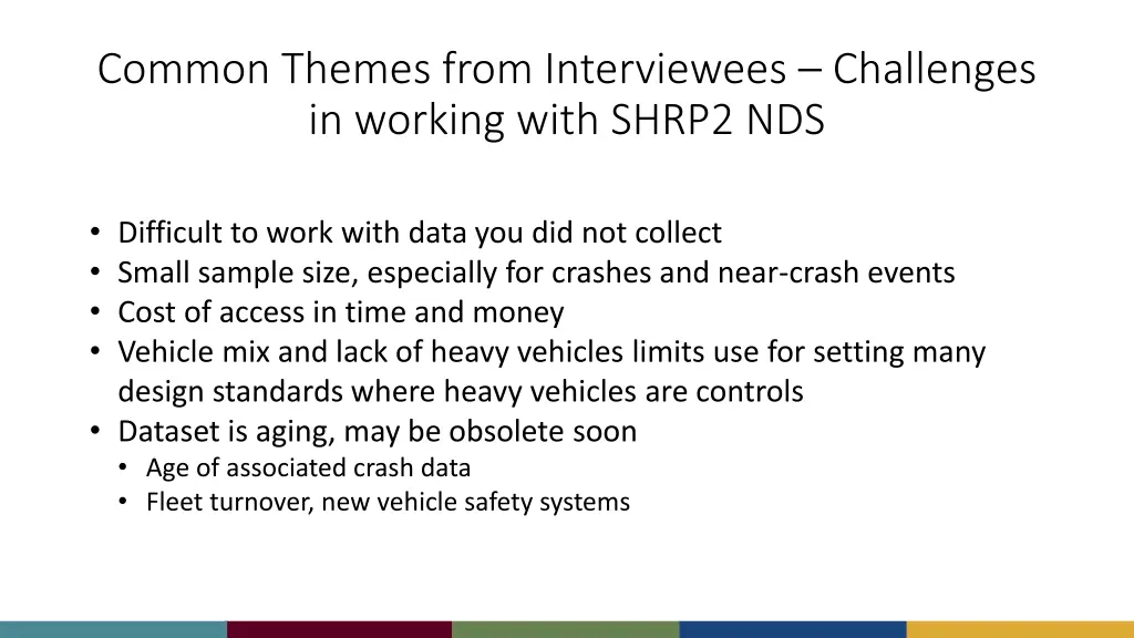 common themes from interviewees challenges