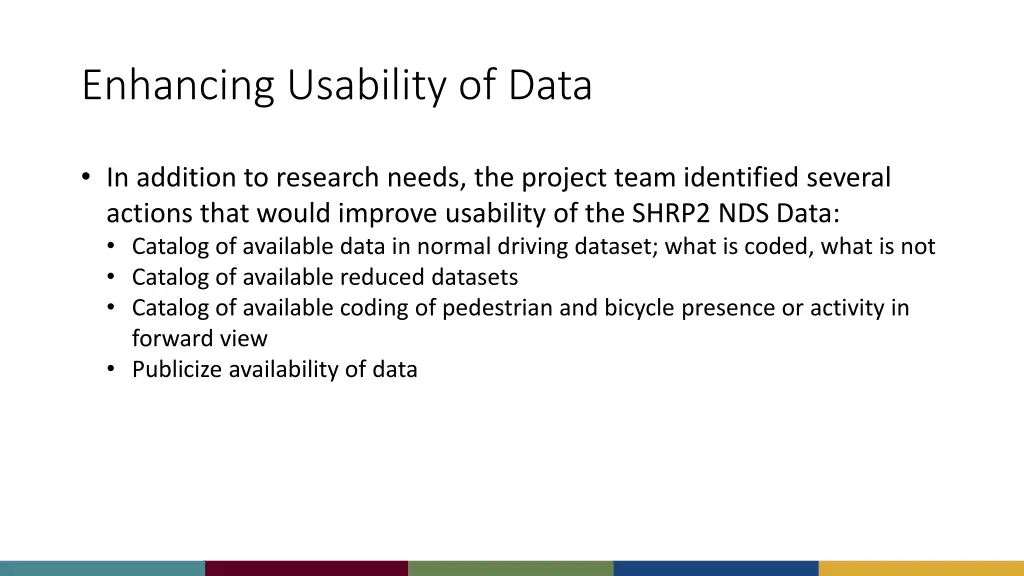 enhancing usability of data