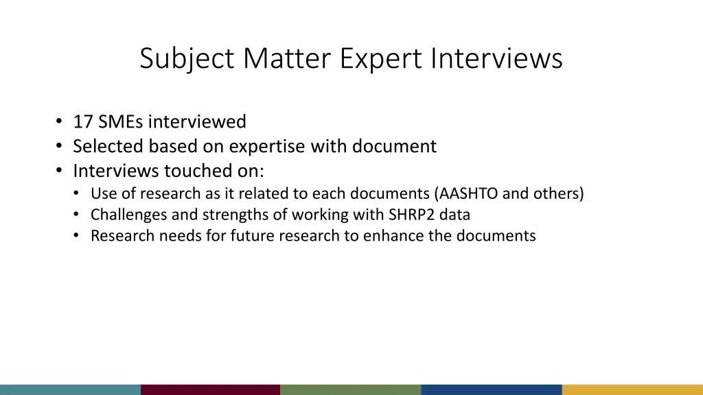 subject matter expert interviews