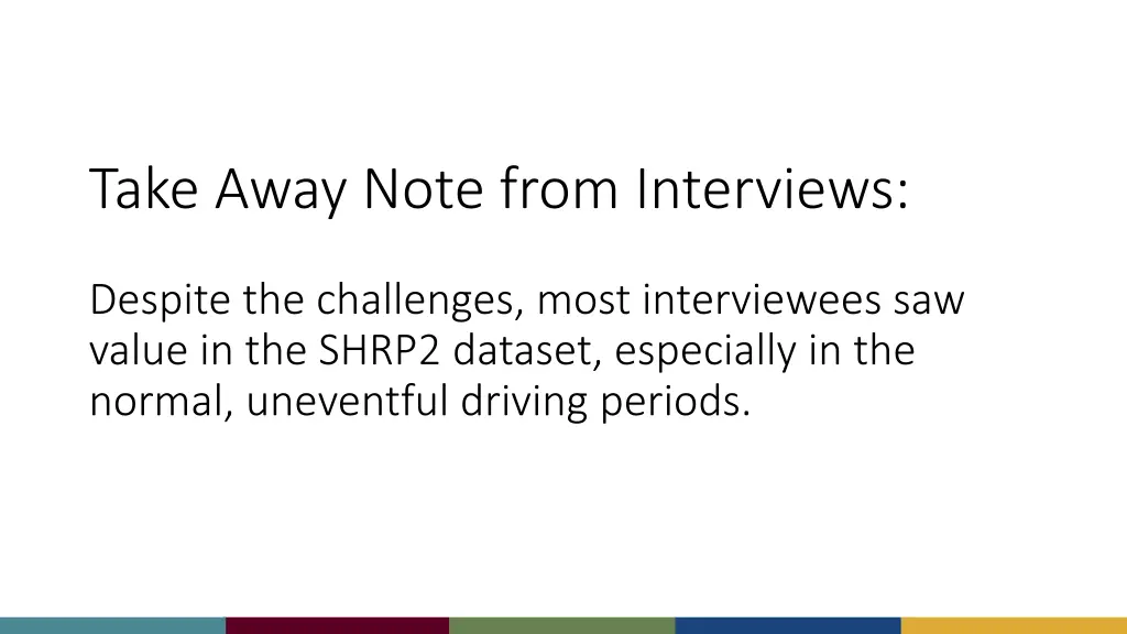 take away note from interviews