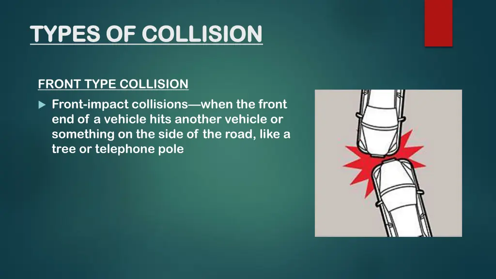 types of collision types of collision