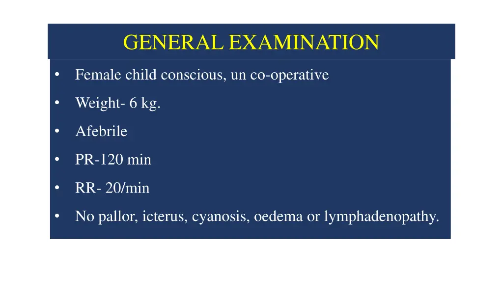 general examination