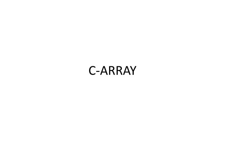 c array