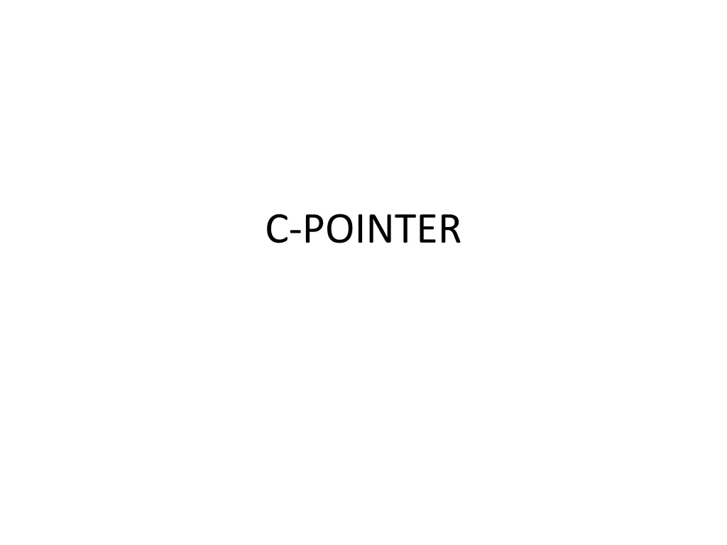 c pointer