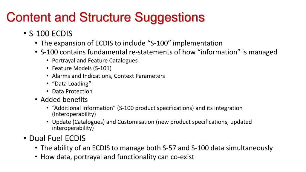 content and structure suggestions