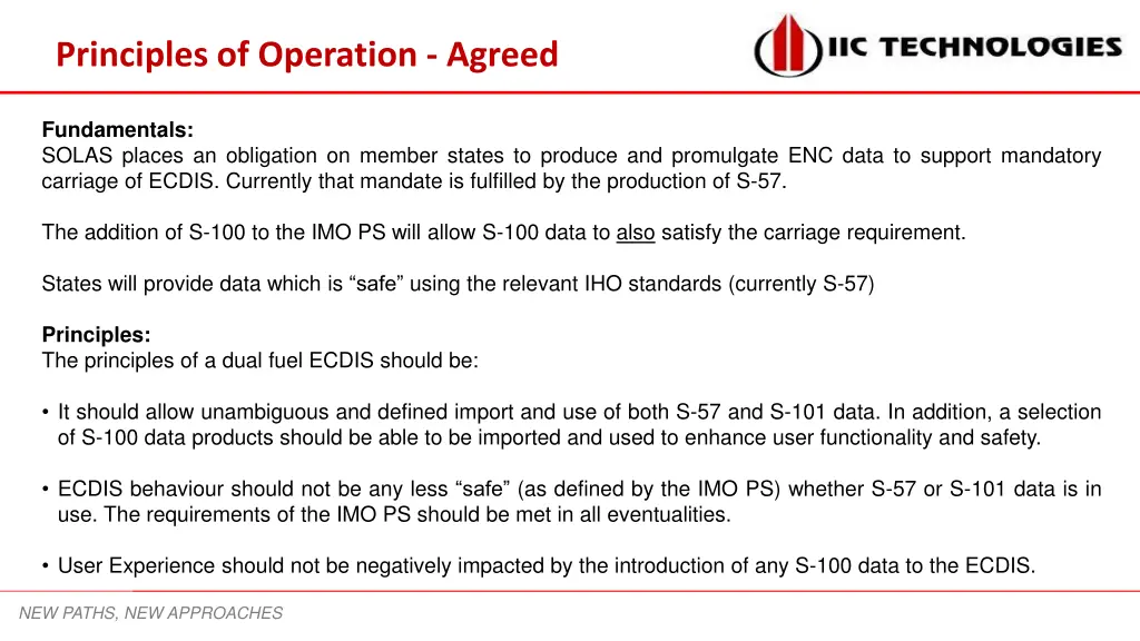 principles of operation agreed