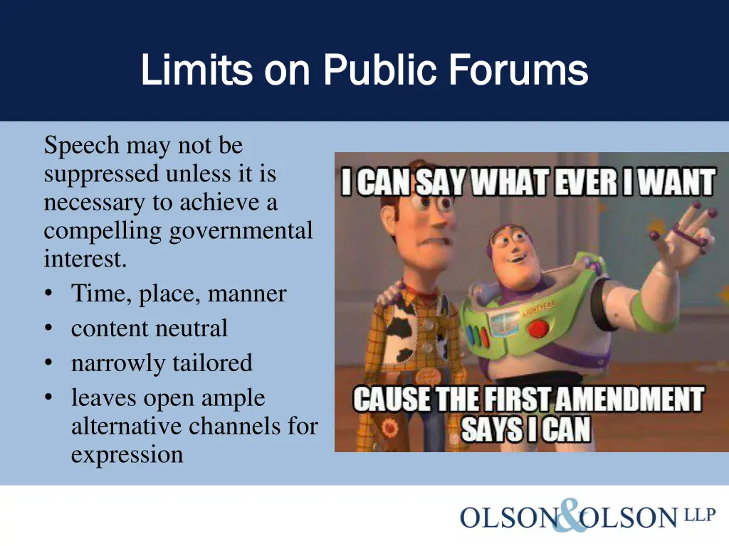 limits limits on public forums on public forums