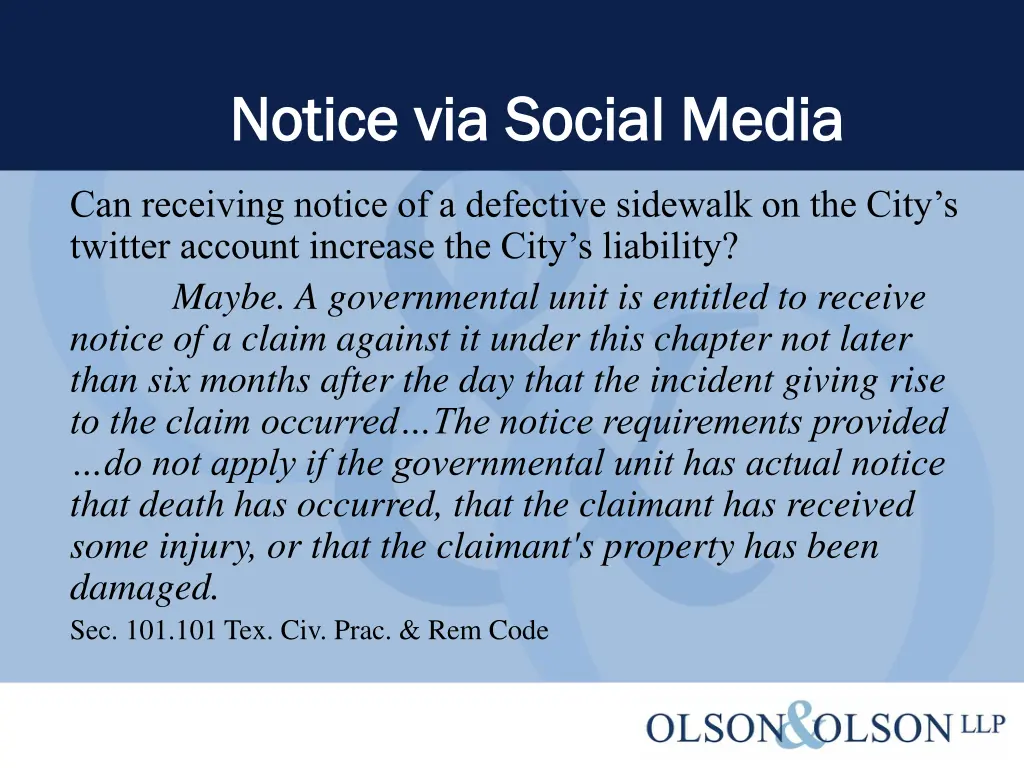 notice via social media notice via social media