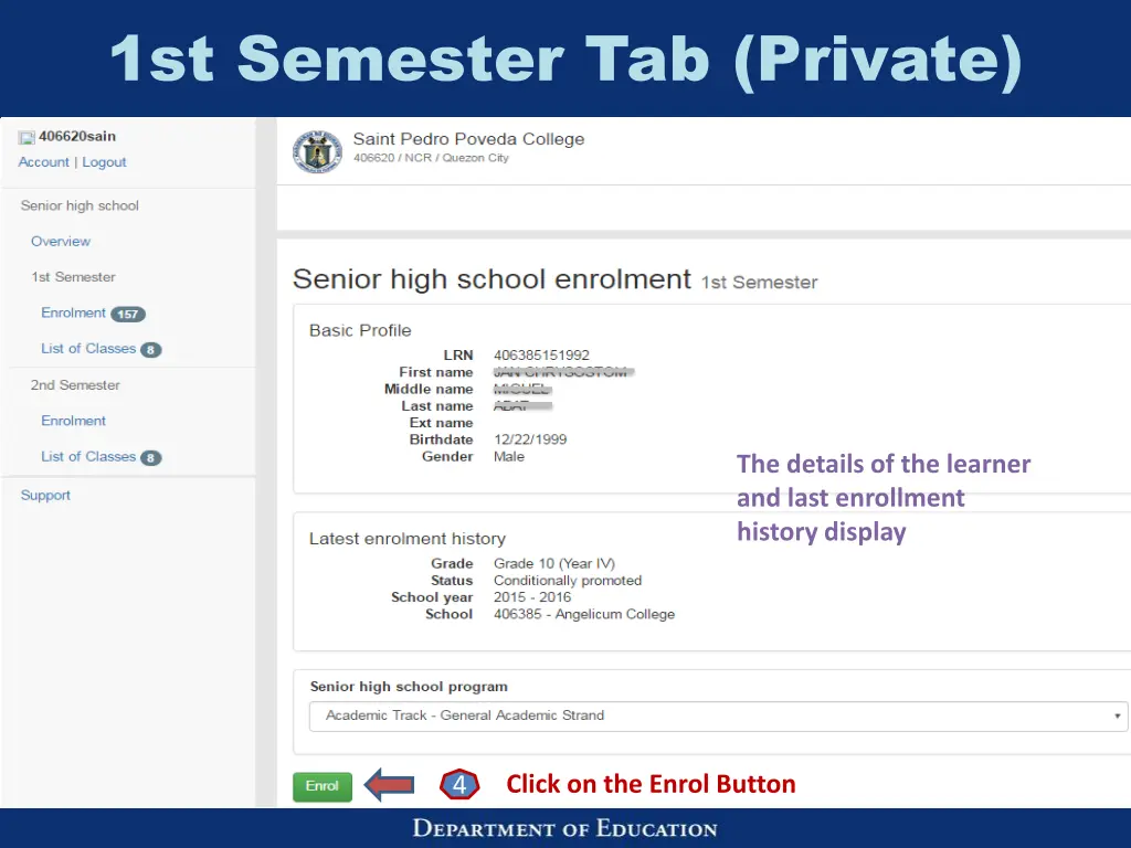 1st semester tab private 2