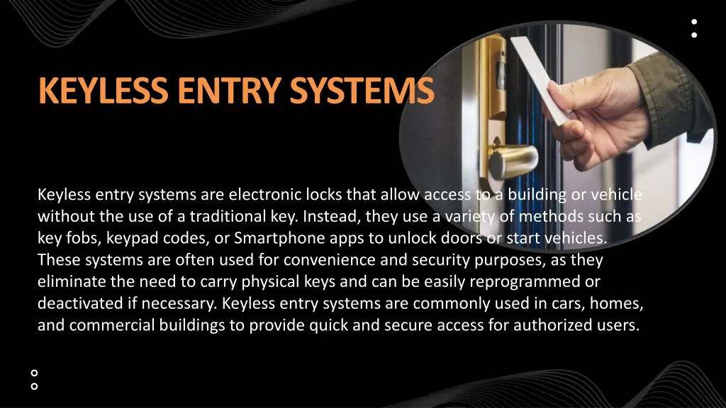 keyless entry systems