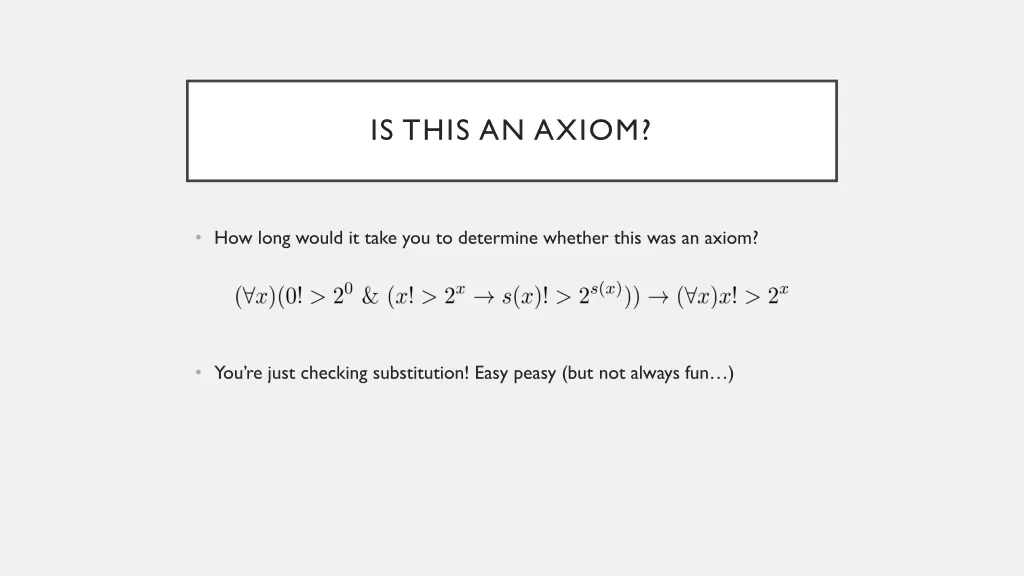 is this an axiom 1