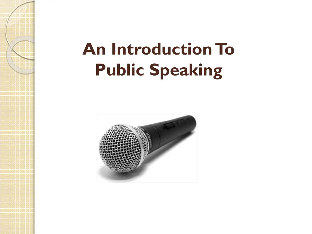 an introduction to public speaking