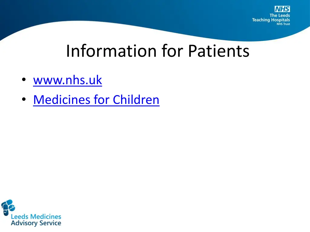 information for patients