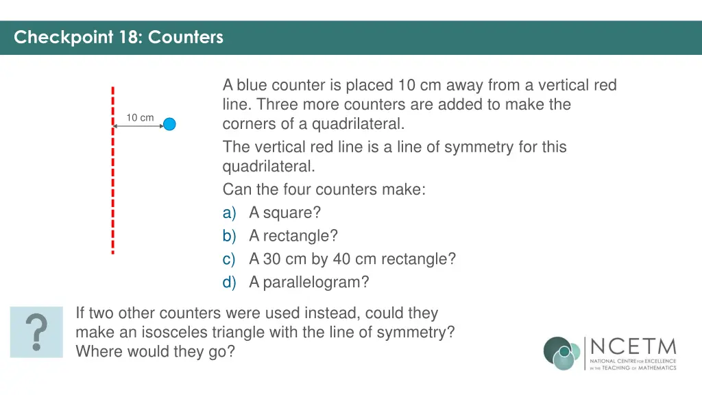 checkpoint 18 counters