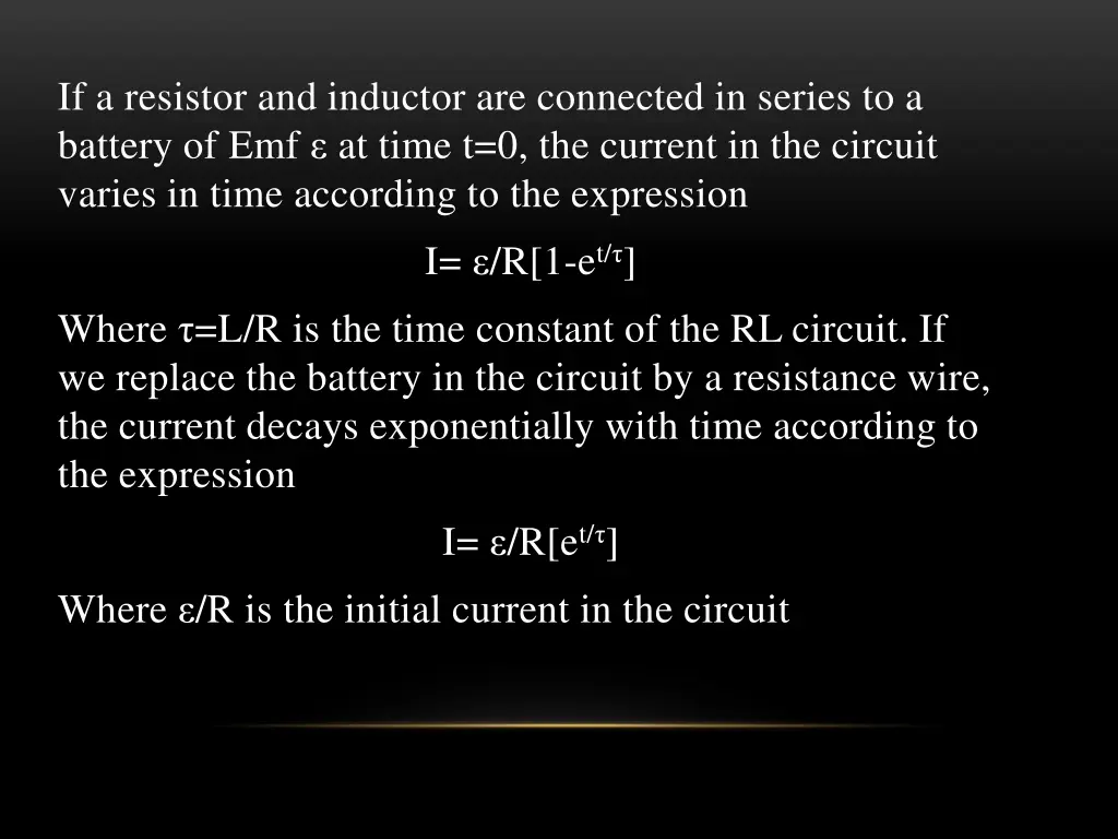 if a resistor and inductor are connected