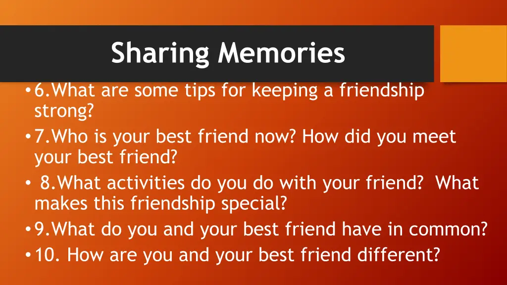 sharing memories 1