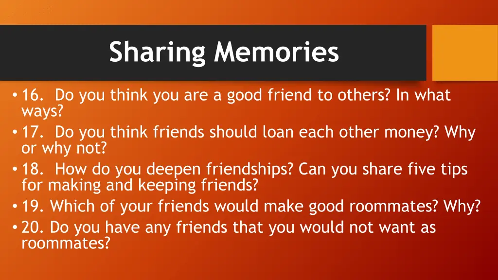 sharing memories 3