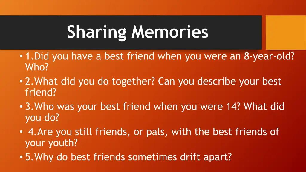 sharing memories