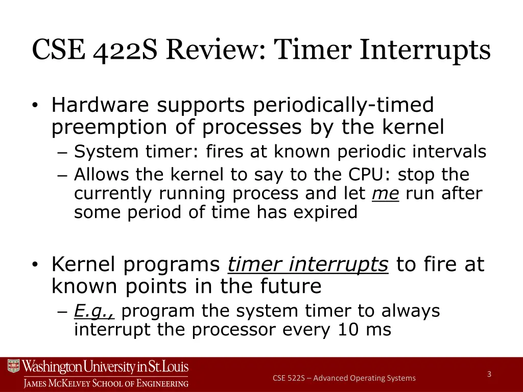 cse 422s review timer interrupts