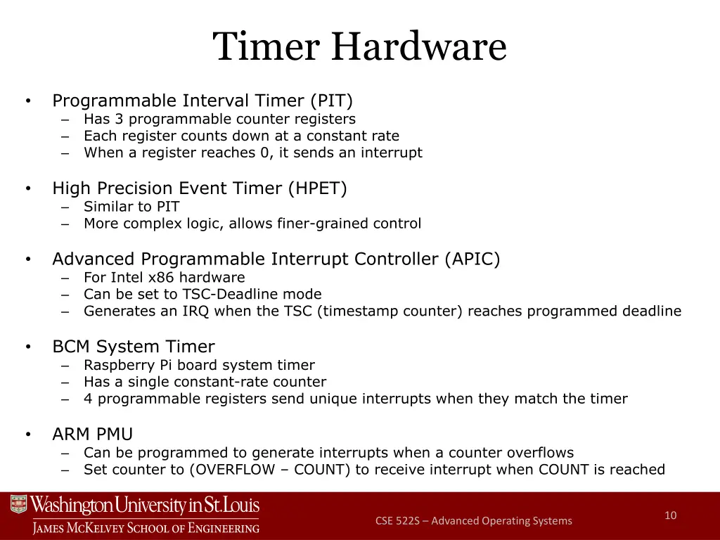 timer hardware