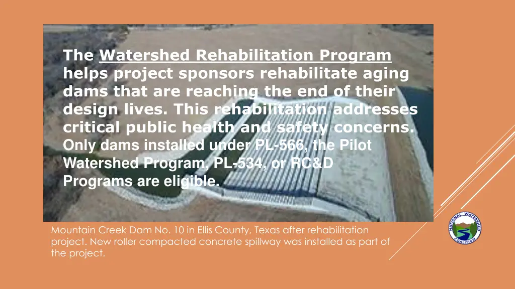 the watershed rehabilitation program helps