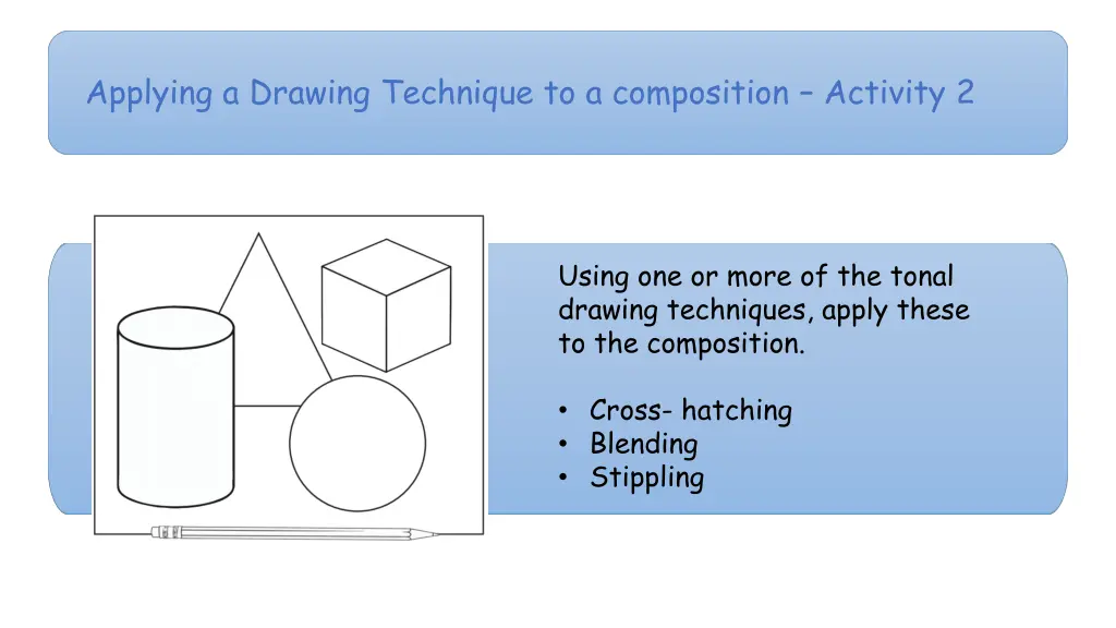 applying a drawing technique to a composition