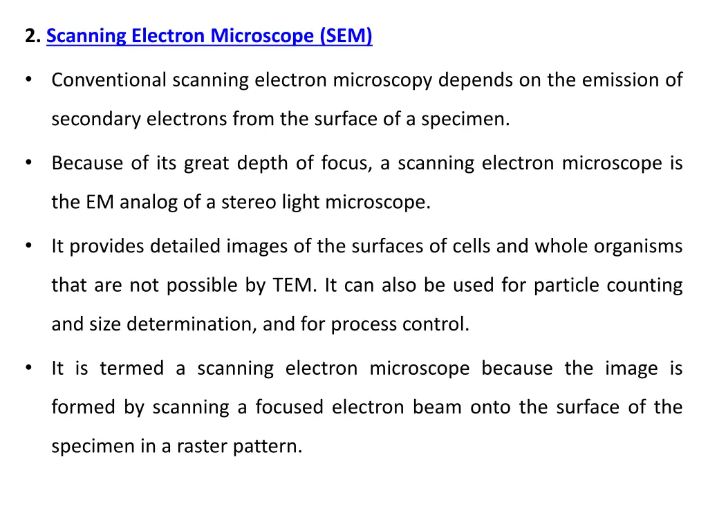 2 scanning electron microscope sem