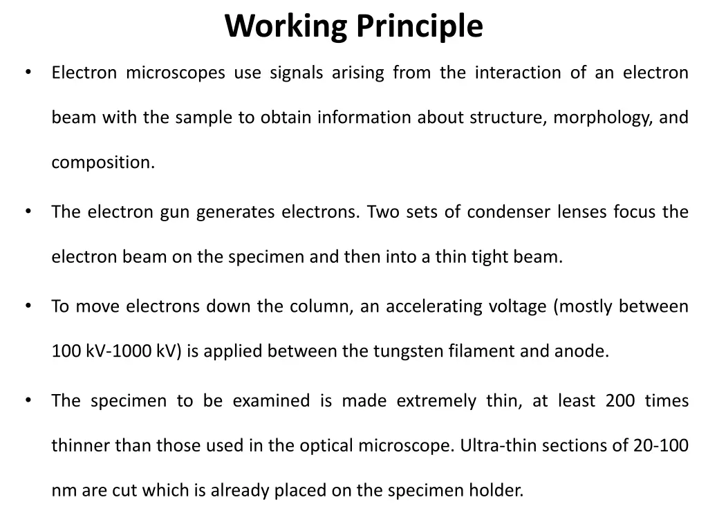 working principle