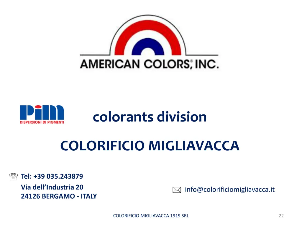 colorants division