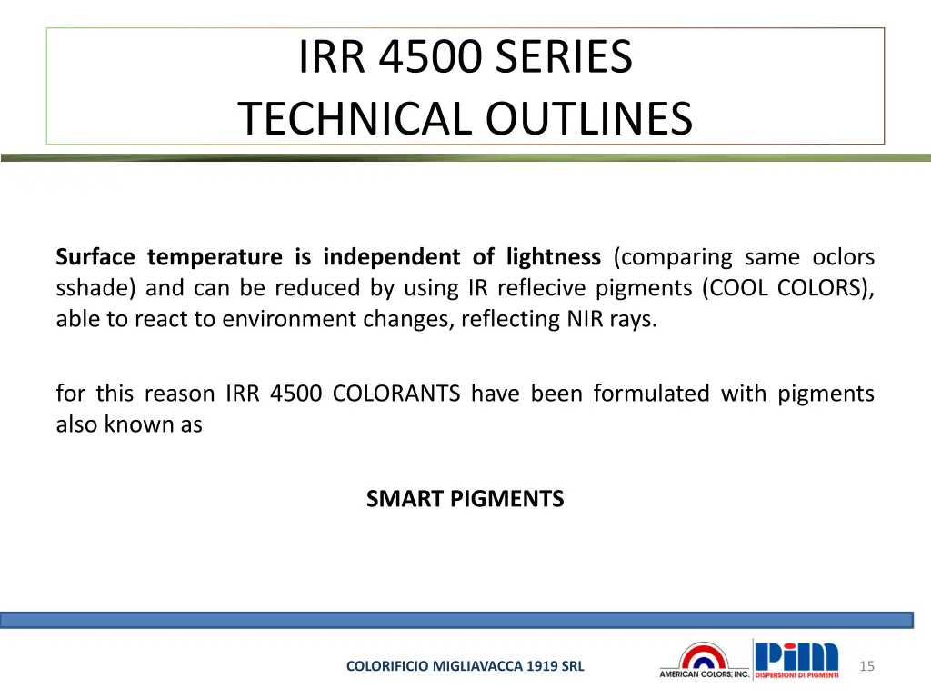 irr 4500 series technical outlines 1