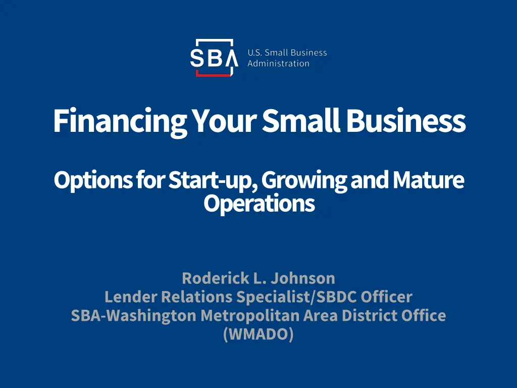 financing your small business