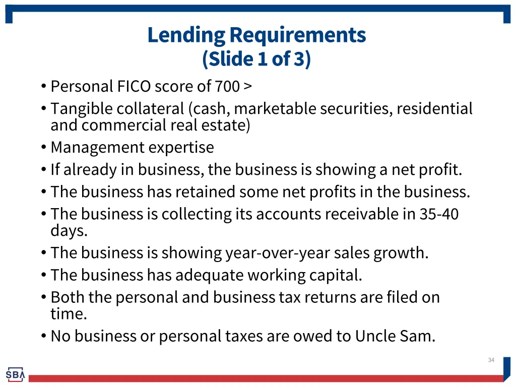 lending requirements slide 1 of 3 personal fico