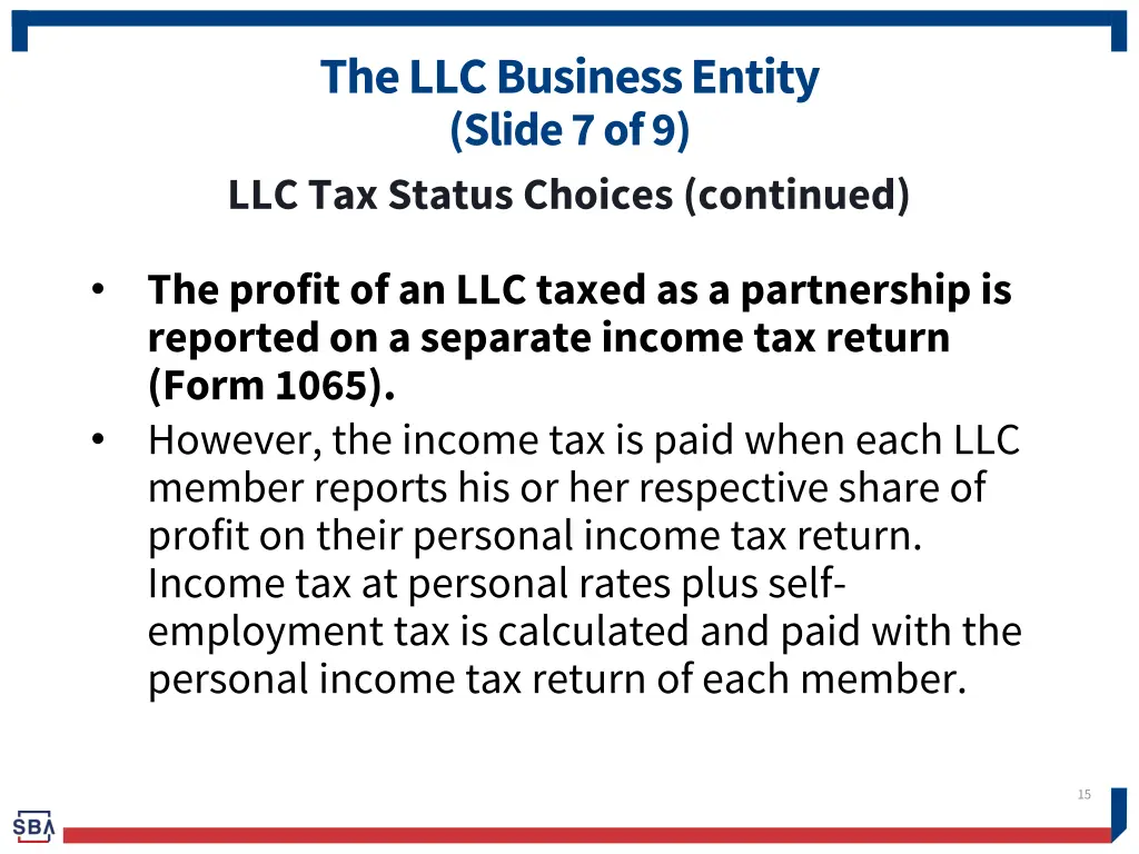 the llc business entity slide 4