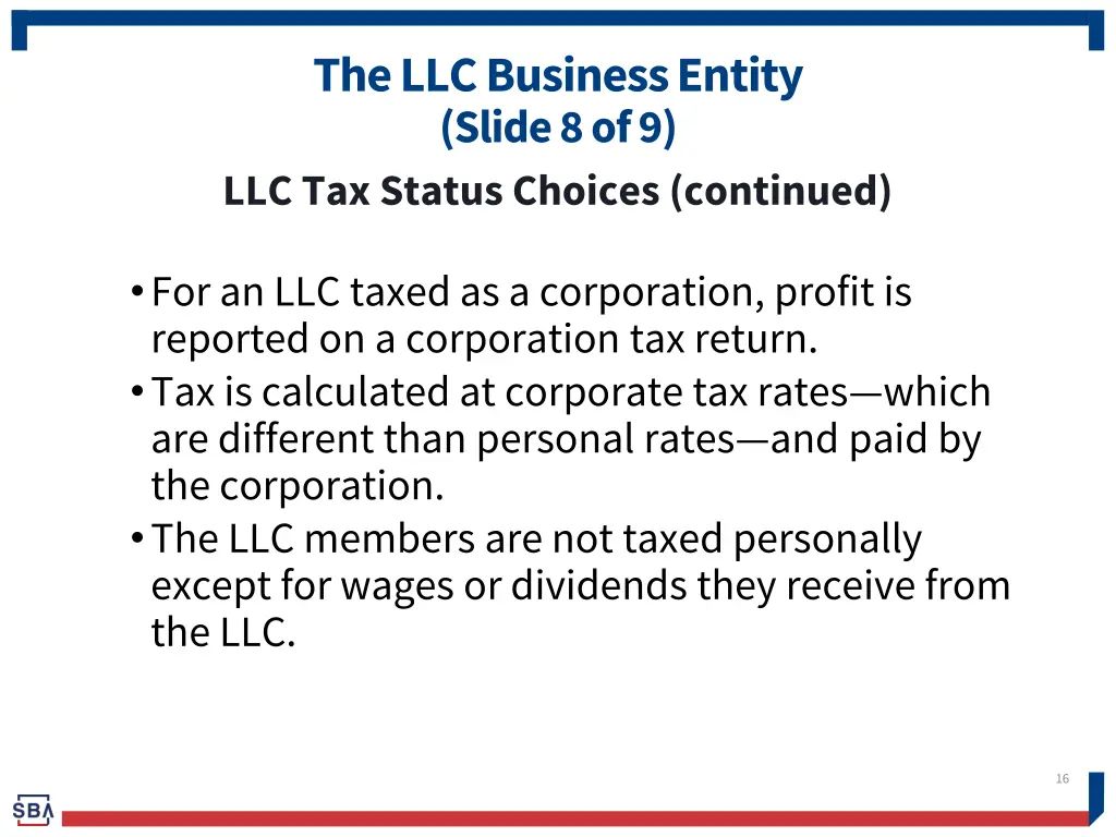 the llc business entity slide 5