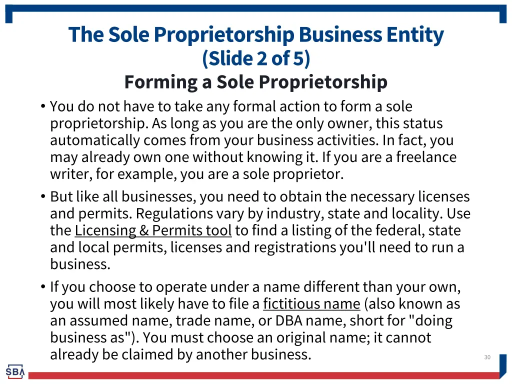 the sole proprietorship business entity slide 1