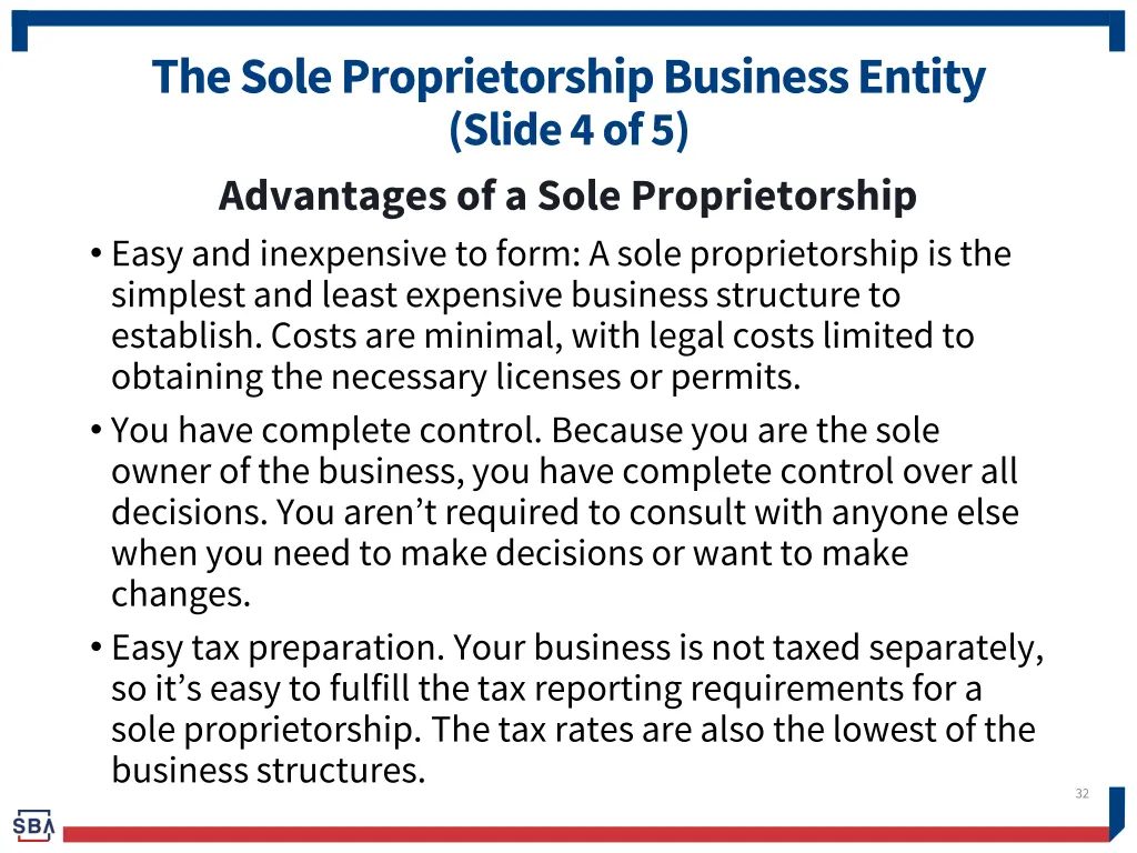 the sole proprietorship business entity slide 3