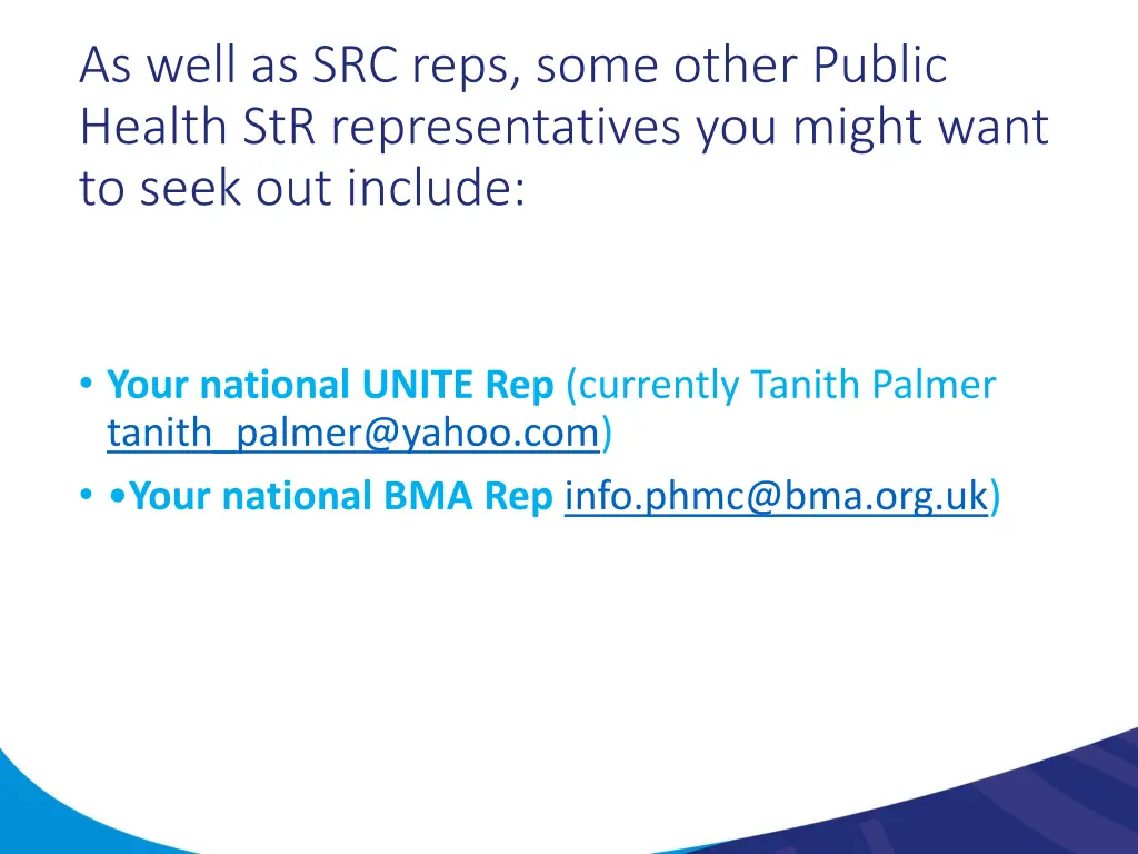 as well as src reps some other public health