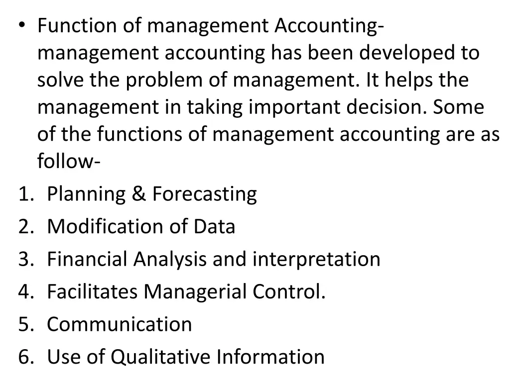 function of management accounting management