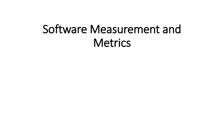 software measurement and software measurement