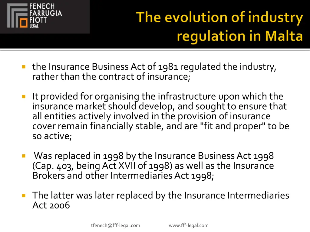 the insurance business act of 1981 regulated