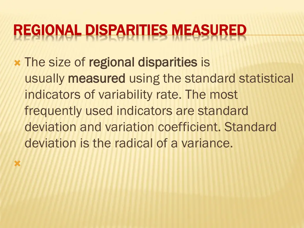 regional disparities measured regional