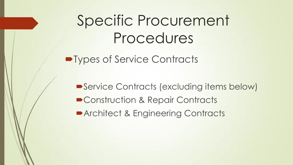 specific procurement procedures 1