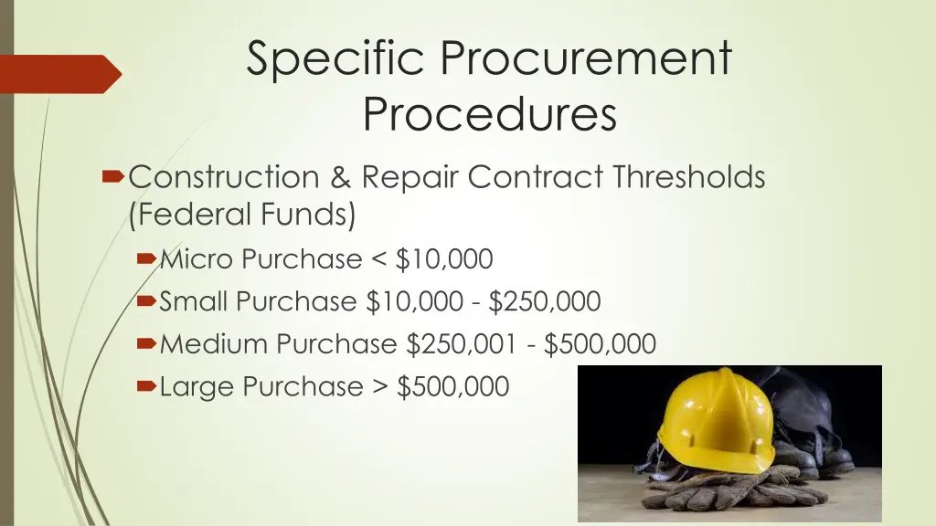 specific procurement procedures 4