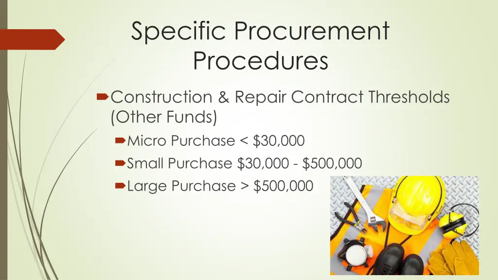 specific procurement procedures 5