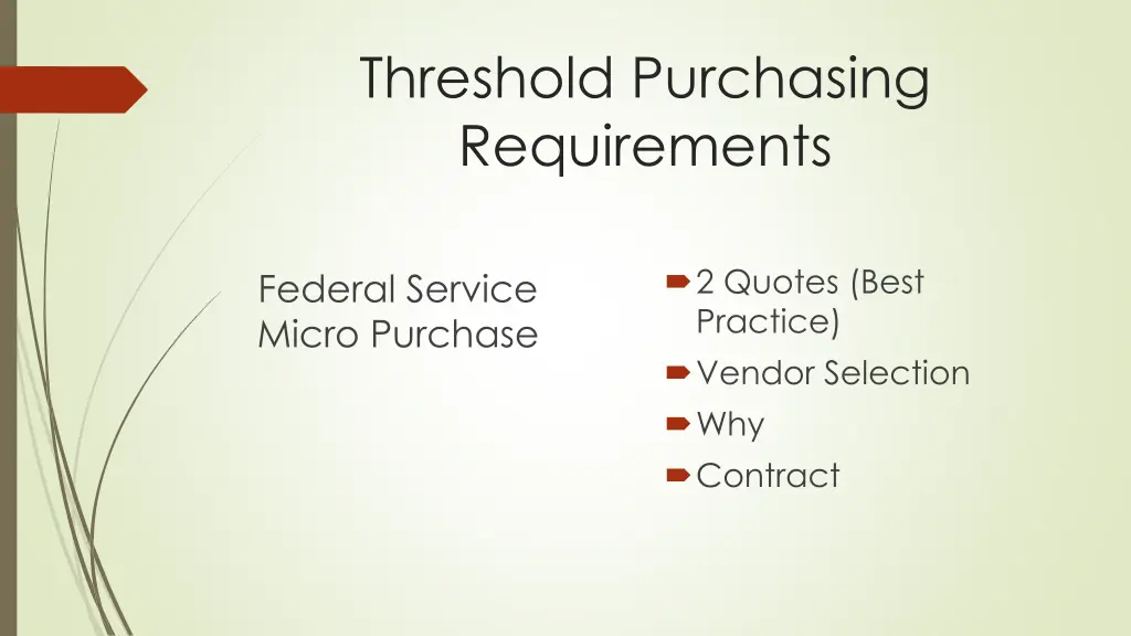 threshold purchasing requirements 3