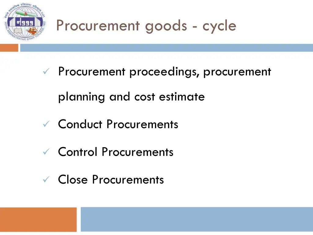 procurement goods cycle