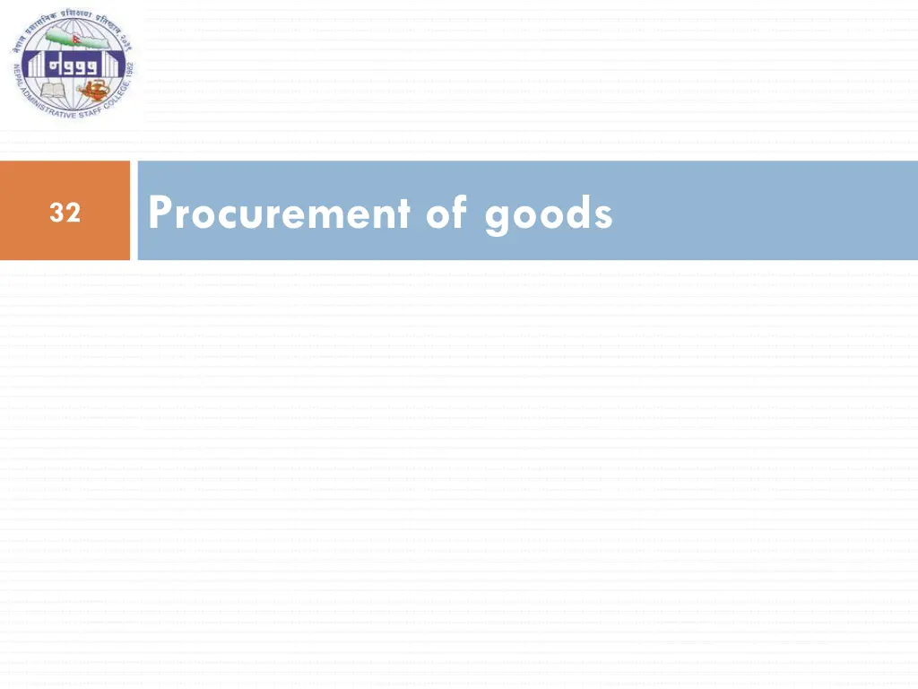 procurement of goods