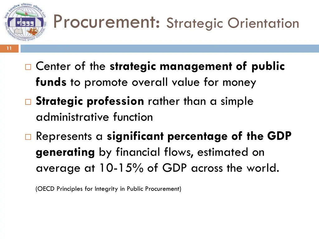 procurement strategic orientation 1