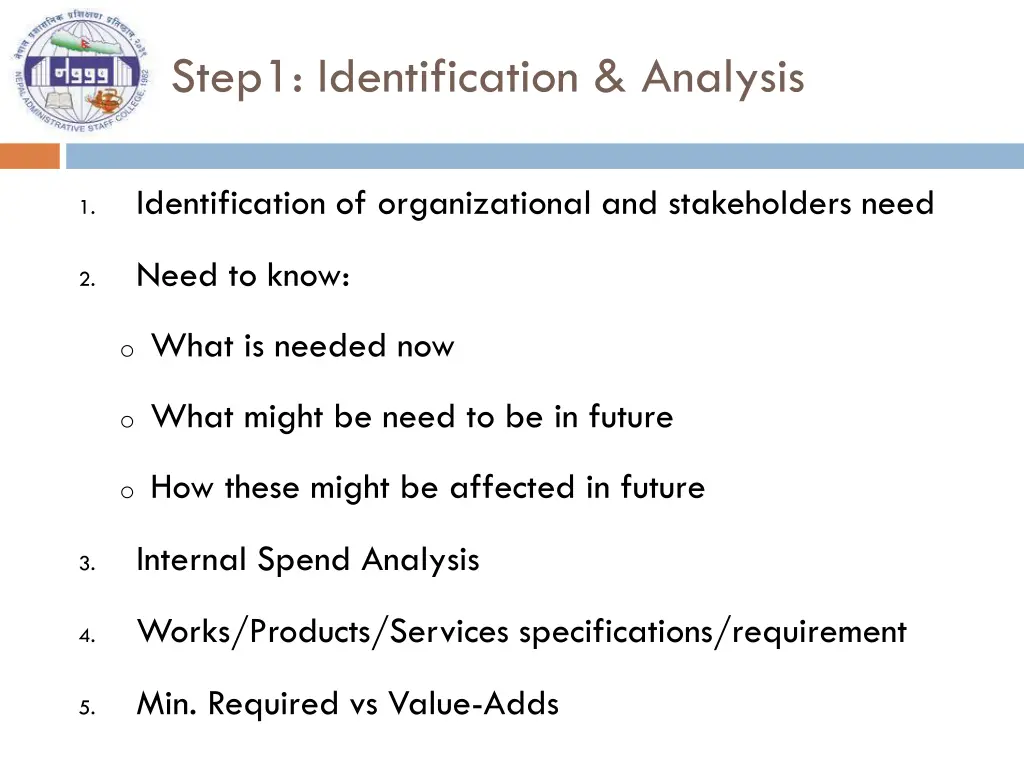 step1 identification analysis