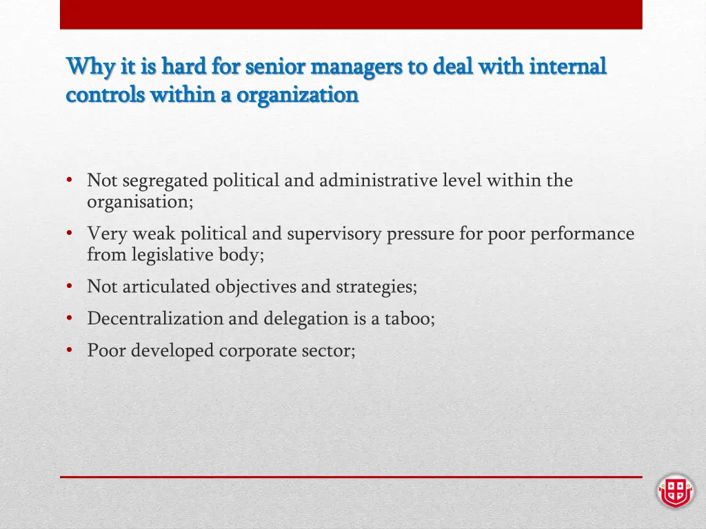 why it is hard for senior managers to deal with